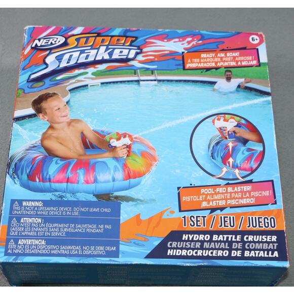 Nerf Super Soaker Hydro Battle Ride-On Cruiser – Inflatable Pool Float NEW - Picture 6 of 6